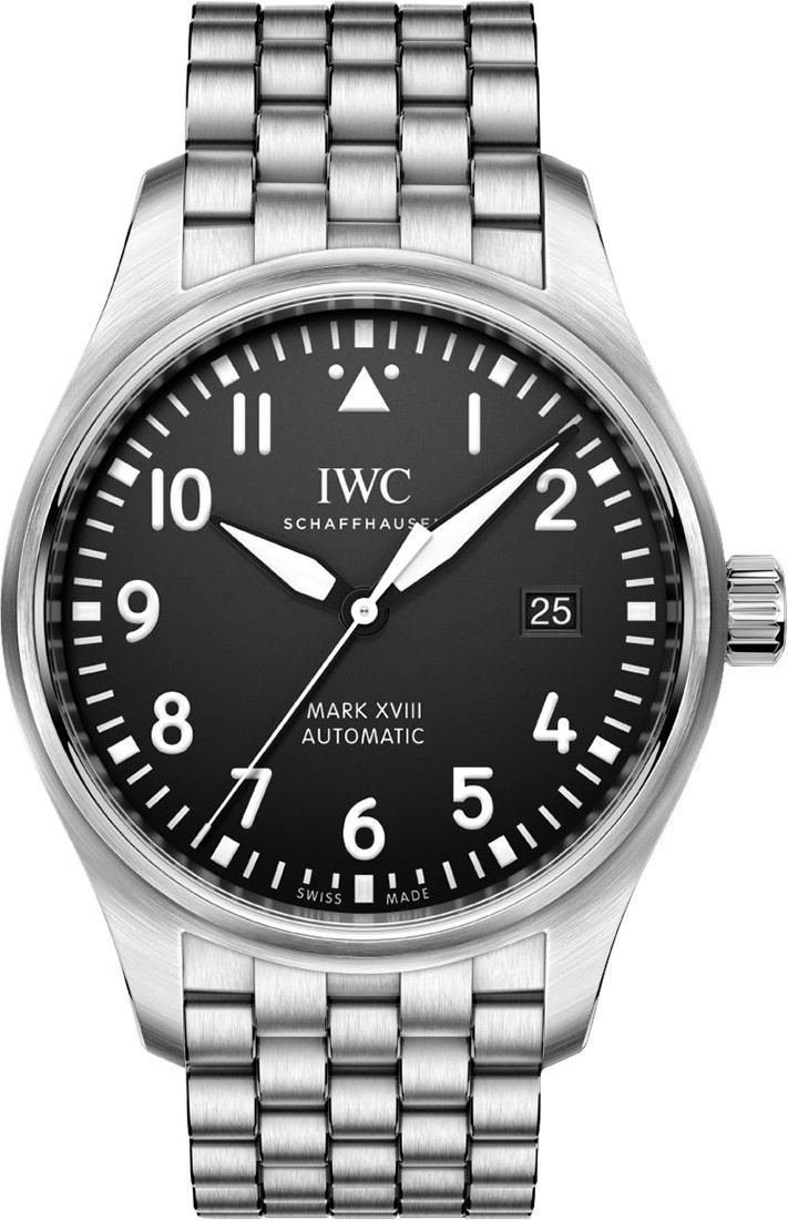 IWC Mark XVIII 40 mm Watch in Black Dial For Men - 1