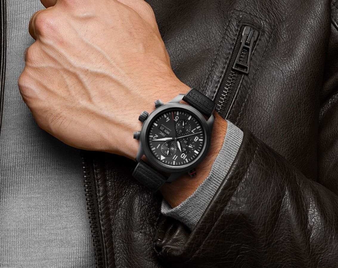 IWC Pilot’s Watches  Black Dial 44 mm Automatic Watch For Men - 4