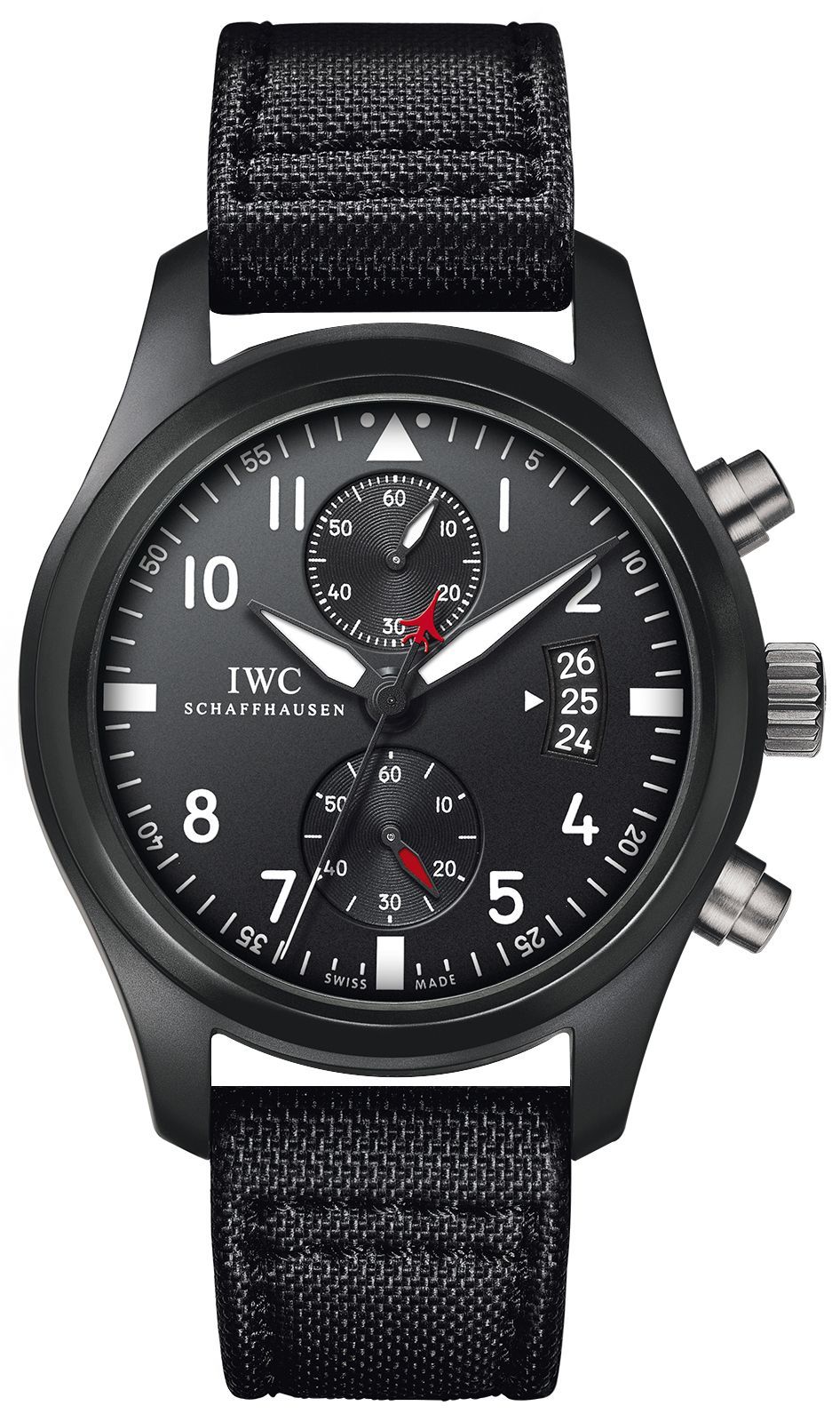 IWC Pilots Chronograph Top Gun Black Dial 43 mm Automatic Watch For Men - 1