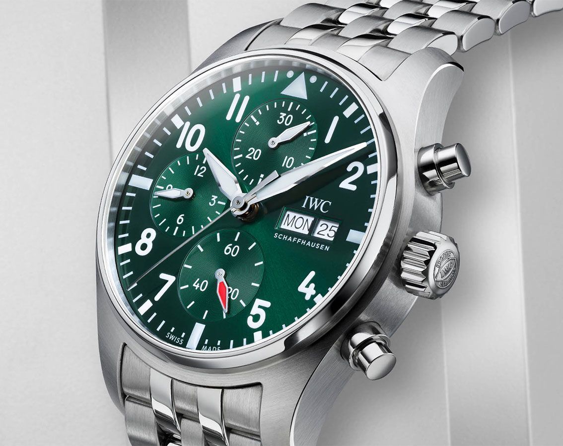 IWC Pilot’s Watches Classic Green Dial 41 mm Automatic Watch For Men - 7