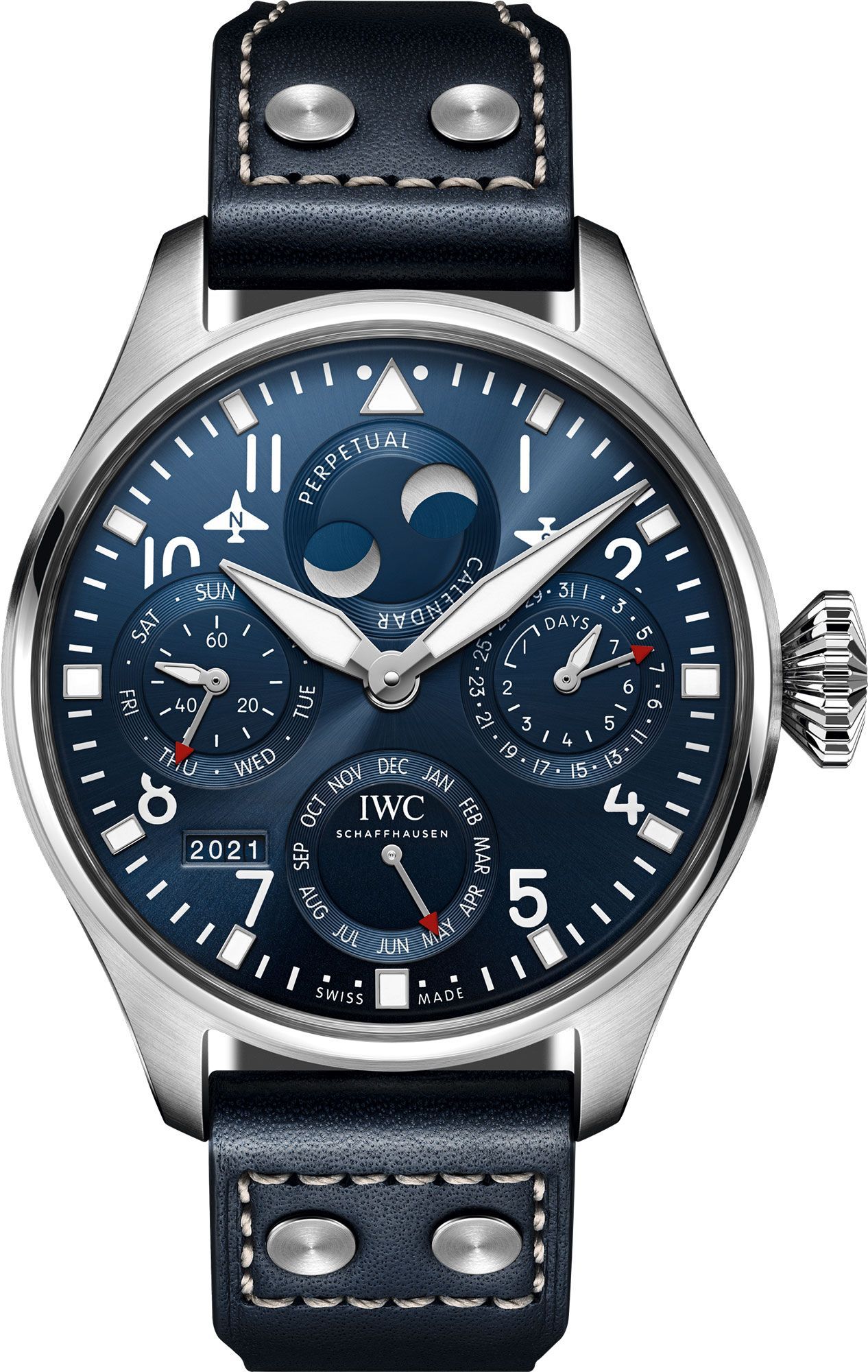 IWC Pilot’s Watches Classic Blue Dial 46.2 mm Automatic Watch For Men - 1