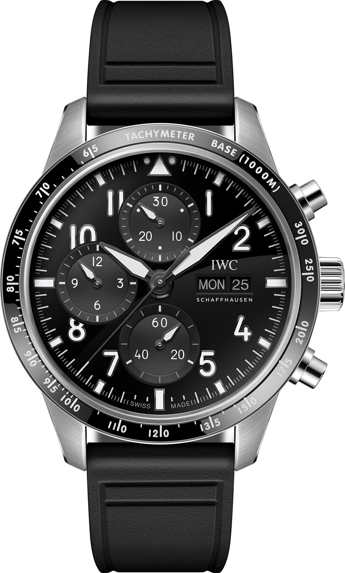 Iwc pilot black automatic chronograph hotsell