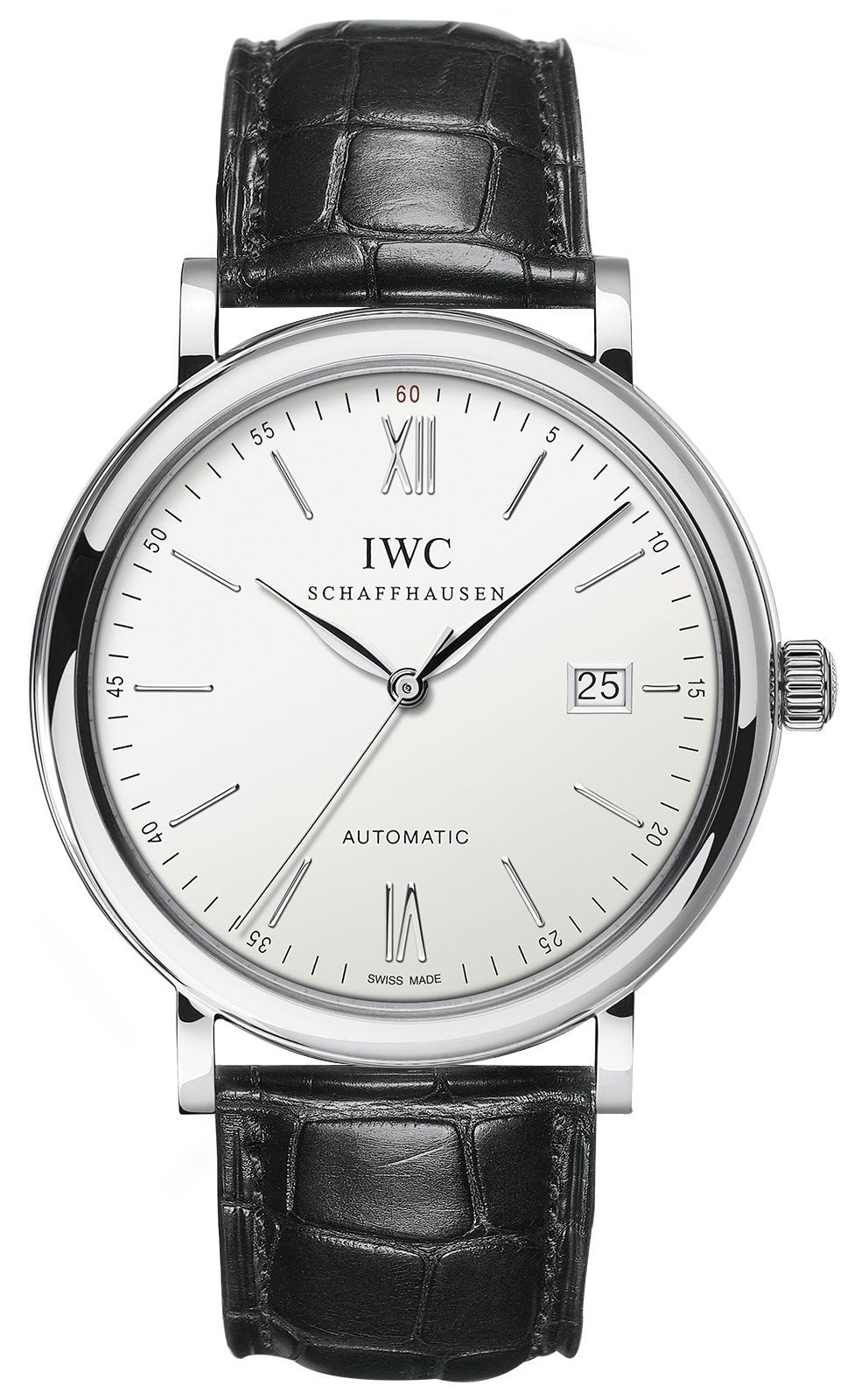 IWC  40 mm Watch in Silver Dial For Men - 1