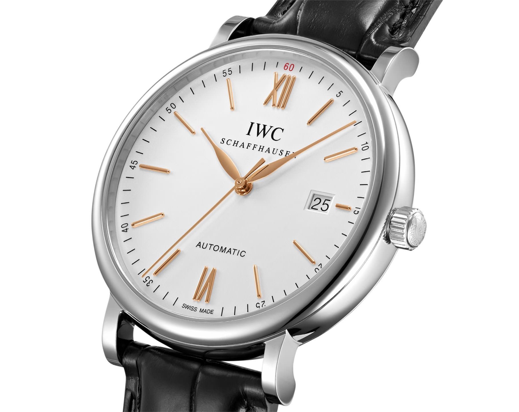 IWC  40 mm Watch in Silver Dial For Men - 4