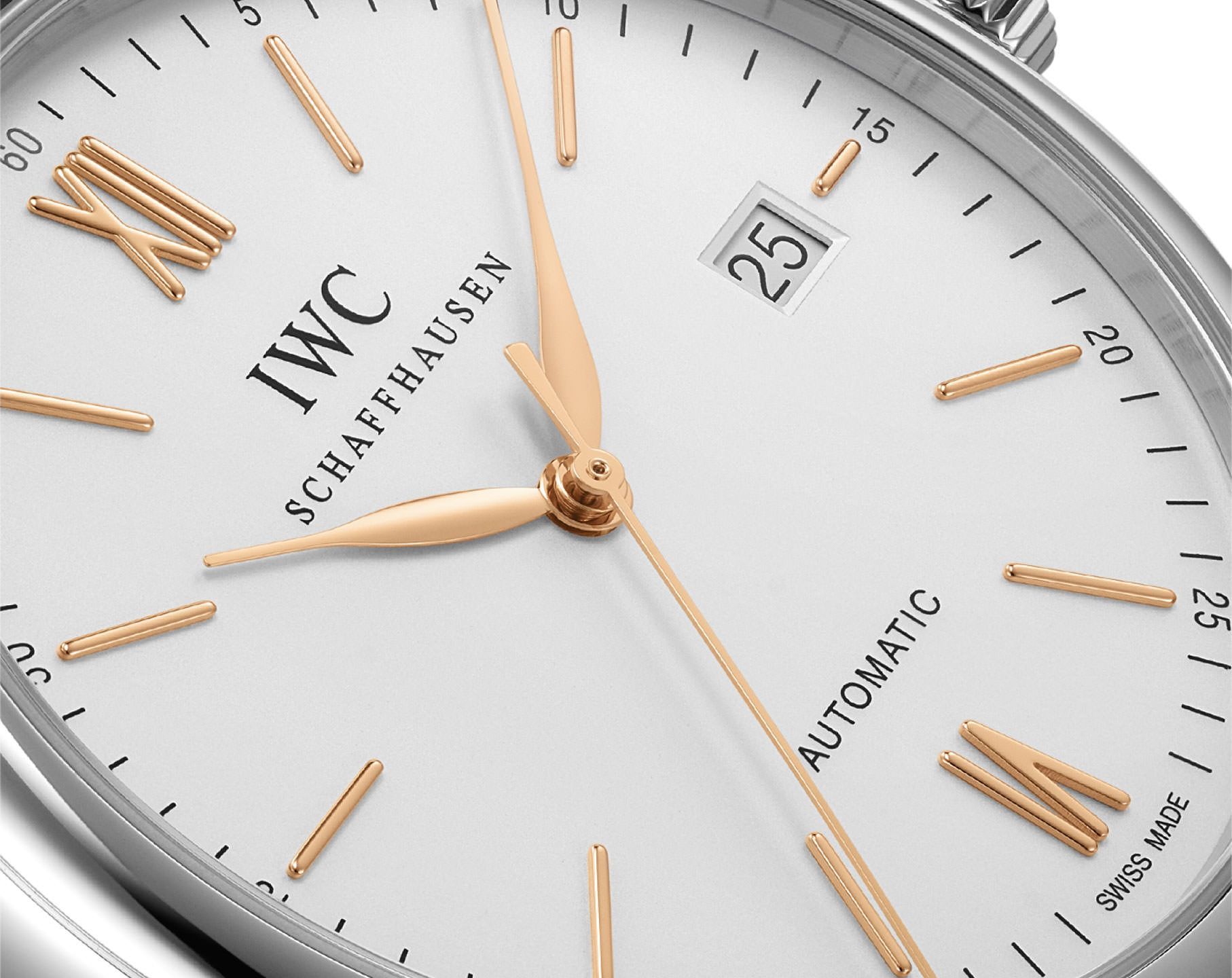 IWC  40 mm Watch in Silver Dial For Men - 5
