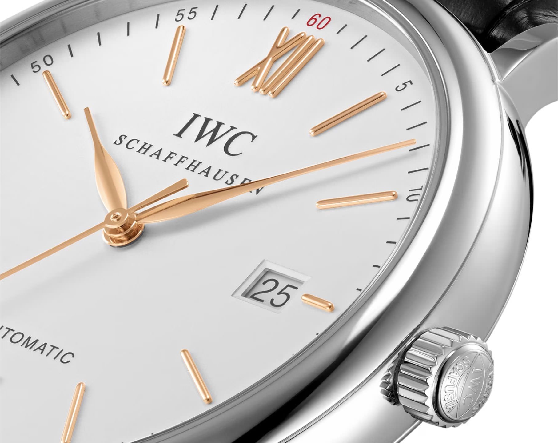 IWC  40 mm Watch in Silver Dial For Men - 6