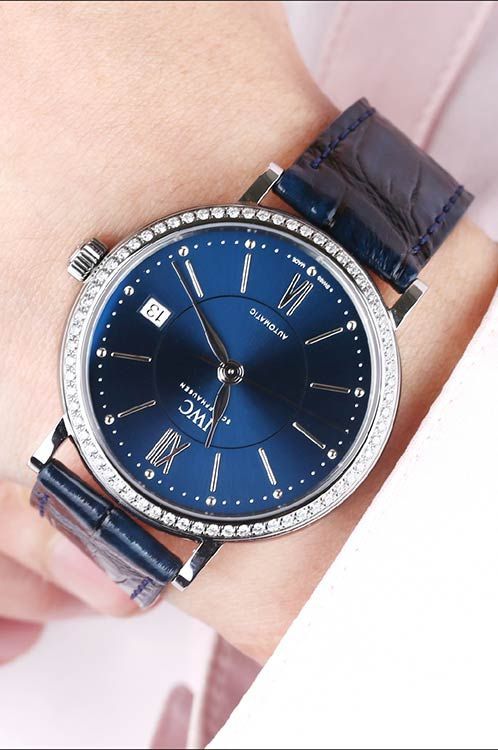 IWC Portofino  Blue Dial 37 mm Automatic Watch For Women - 6