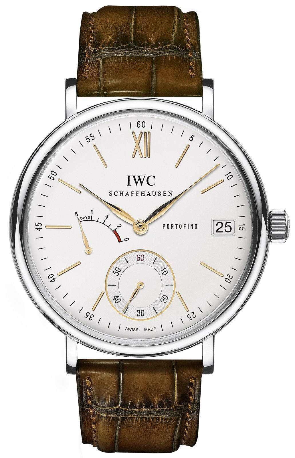 IWC Portofino Hand-Wound 8 Days Silver Dial 45 mm Manual Winding Watch For Men - 1