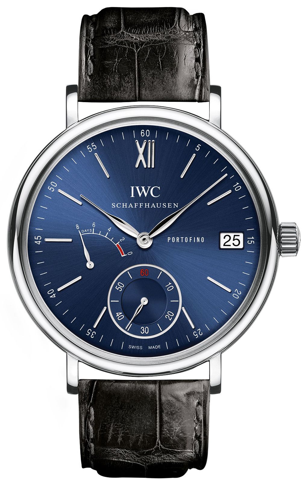 IWC Portofino  Blue Dial 45 mm Manual Winding Watch For Men - 1