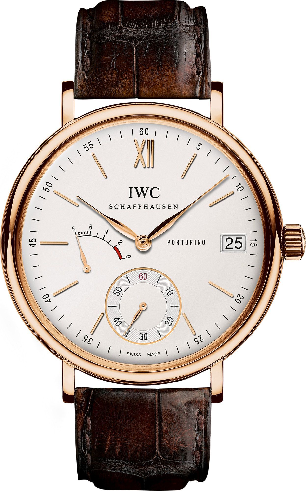 IWC  45 mm Watch in Silver Dial For Men - 1