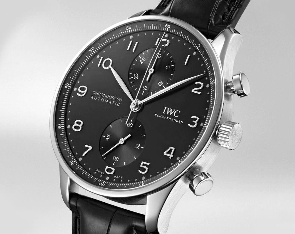 Iwc on sale portuguese black