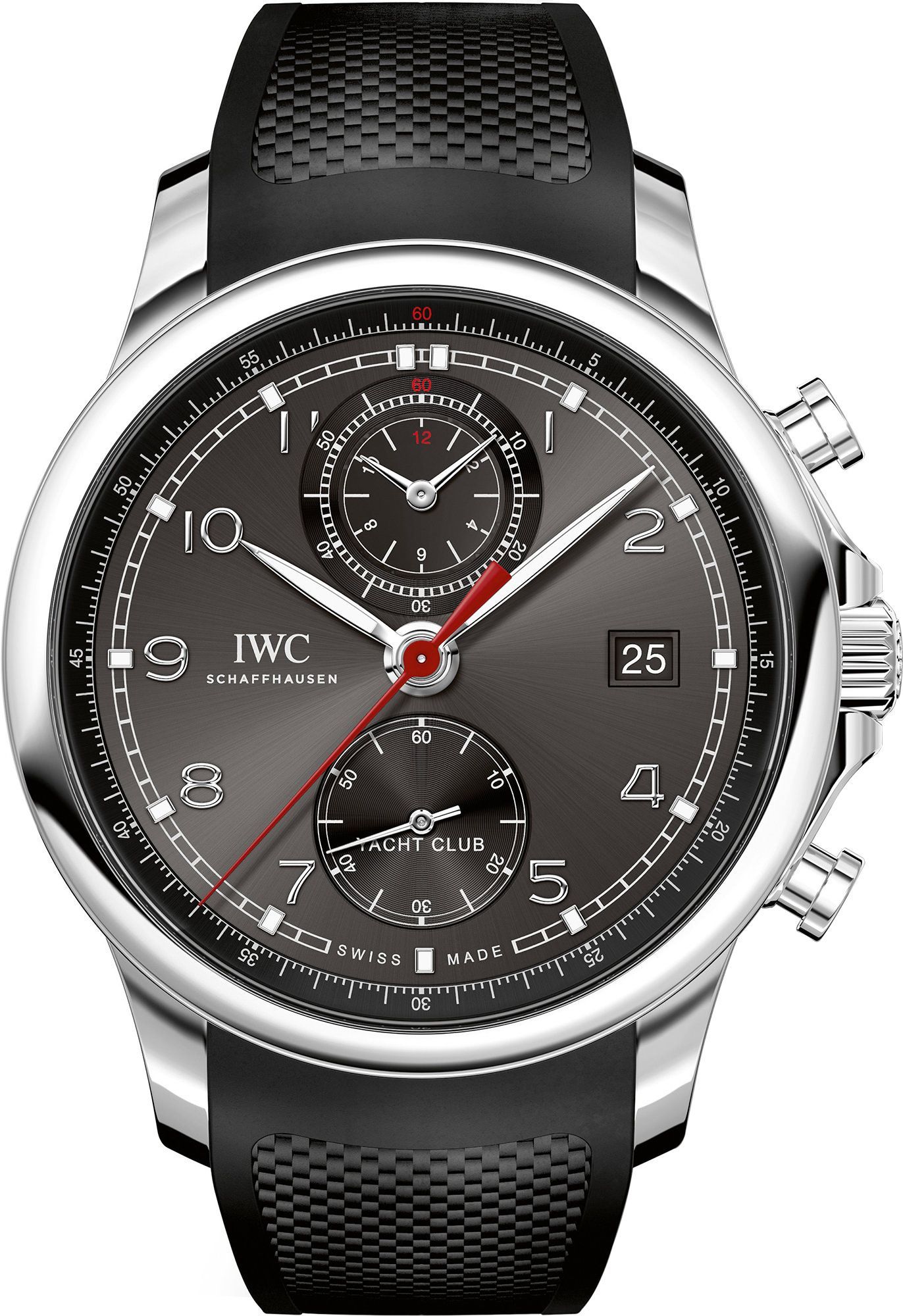 IWC Yacht Club Chronograph 43.5 mm Watch in Grey Dial For Men - 1