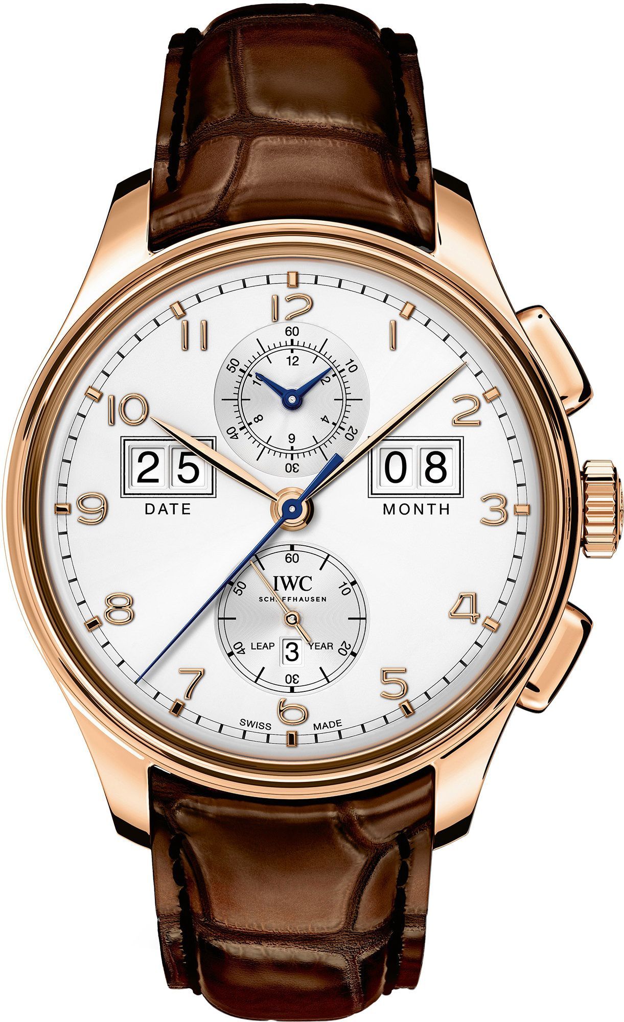 IWC Perpetual Calendar 45 mm Watch in Silver Dial For Men - 1