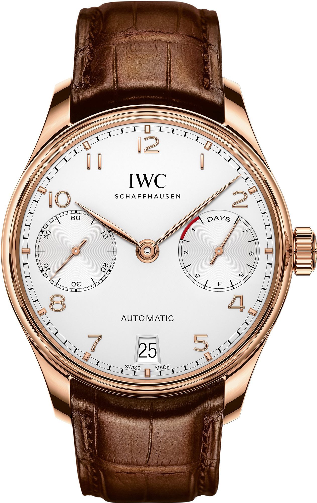 IWC  42 mm Watch in Silver Dial For Men - 1