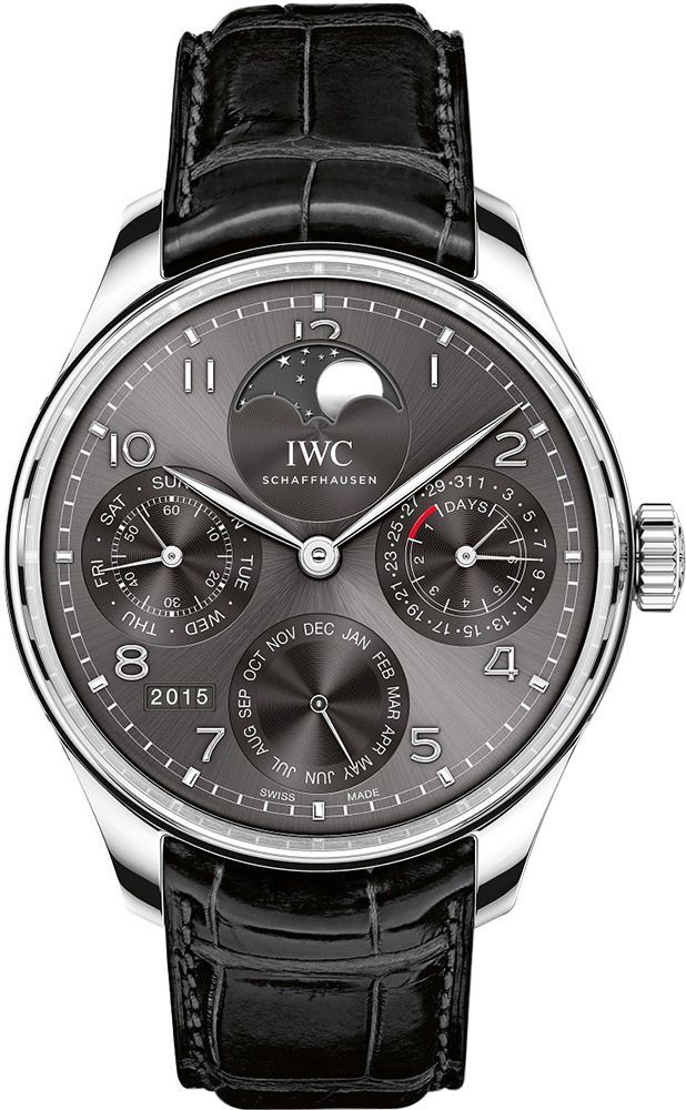 IWC  44.2 mm Watch in Grey Dial For Men - 1