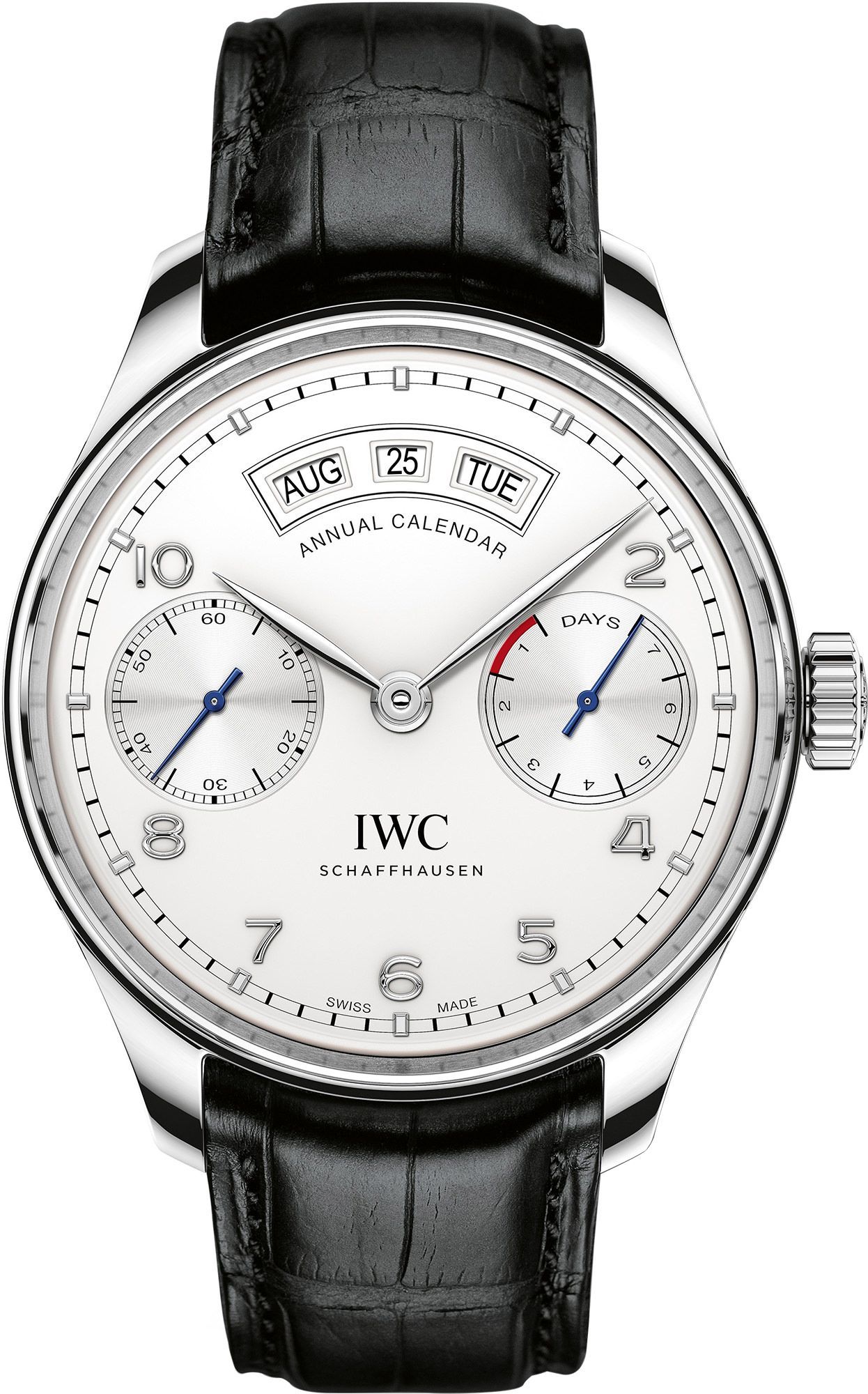IWC Portugieser Annual Calendar Silver Dial 44 mm Automatic Watch For Men - 1