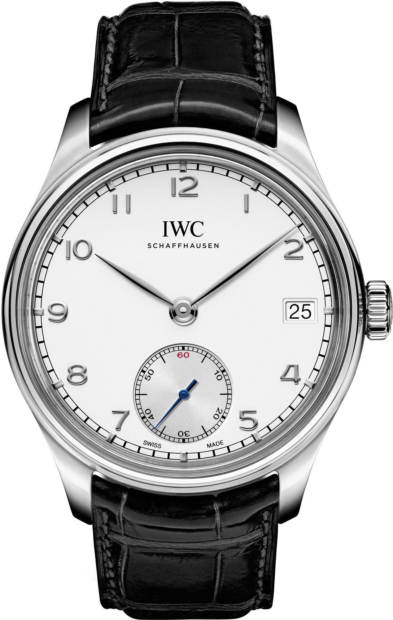 IWC Hand-Wound 8 Days 43 mm Watch in Silver Dial For Men - 1