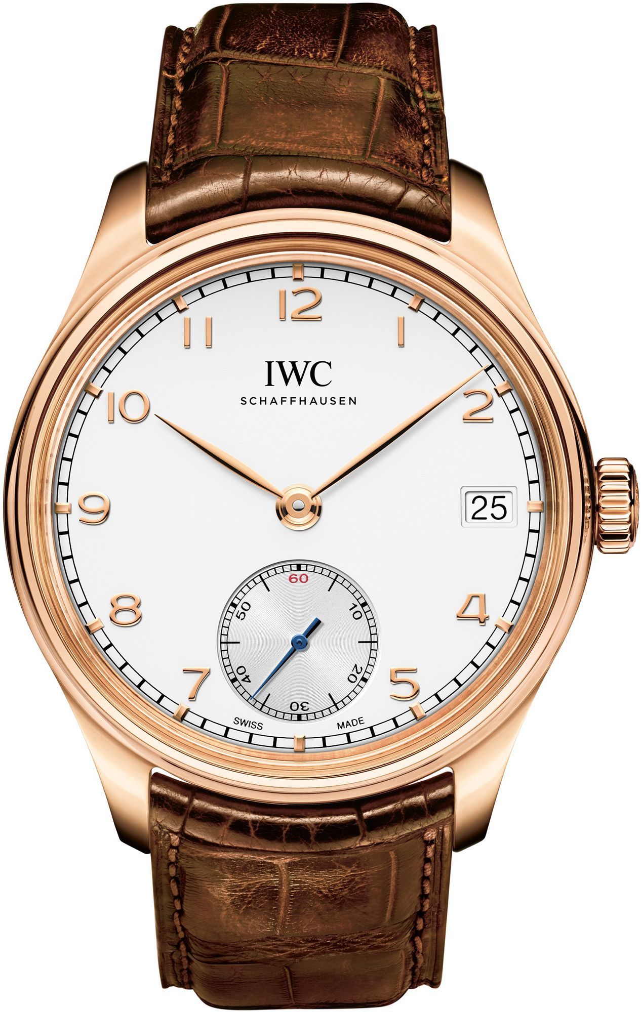 IWC Hand-Wound 8 Days 43 mm Watch in White Dial For Men - 1