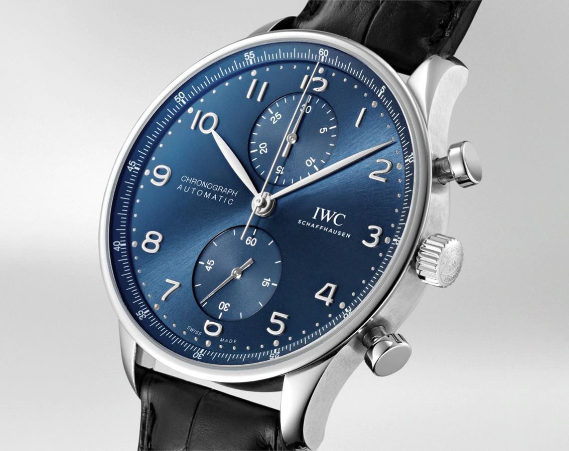 IWC Portugieser  Blue Dial 41 mm Automatic Watch For Men - 3