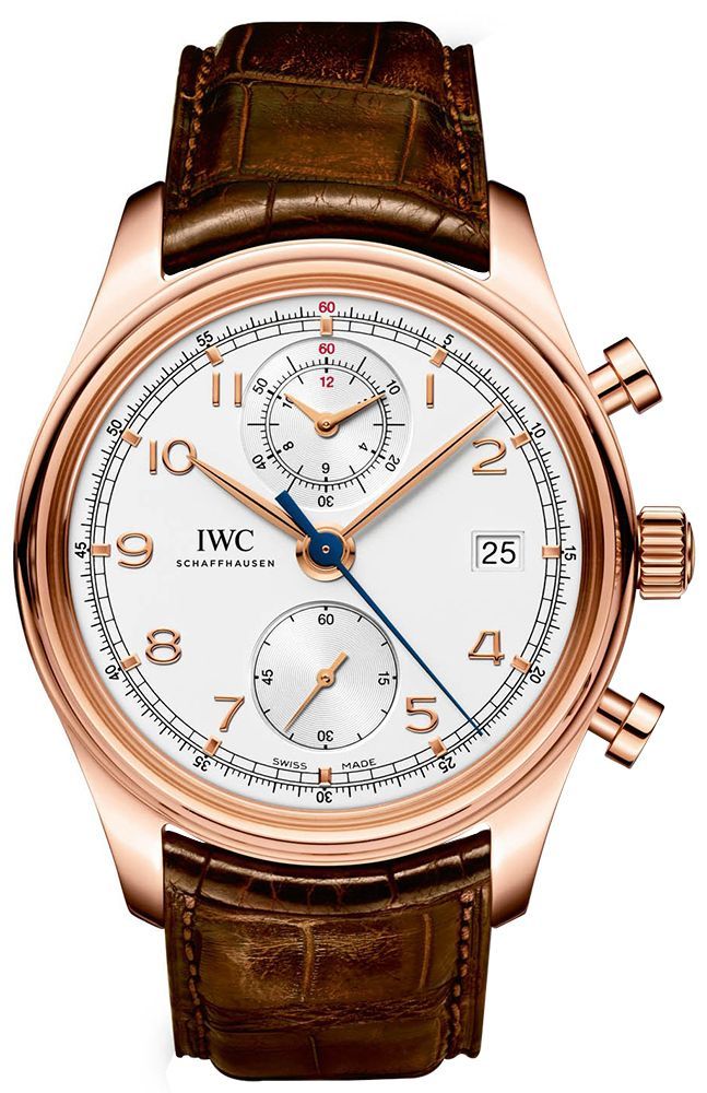 IWC Chronograph Classic 42 mm Watch in Silver Dial For Men - 1
