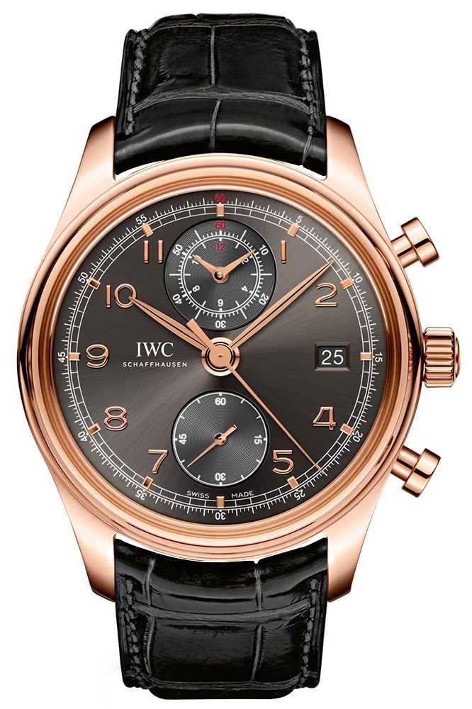 IWC Chronograph Classic 42 mm Watch in Grey Dial For Men - 1