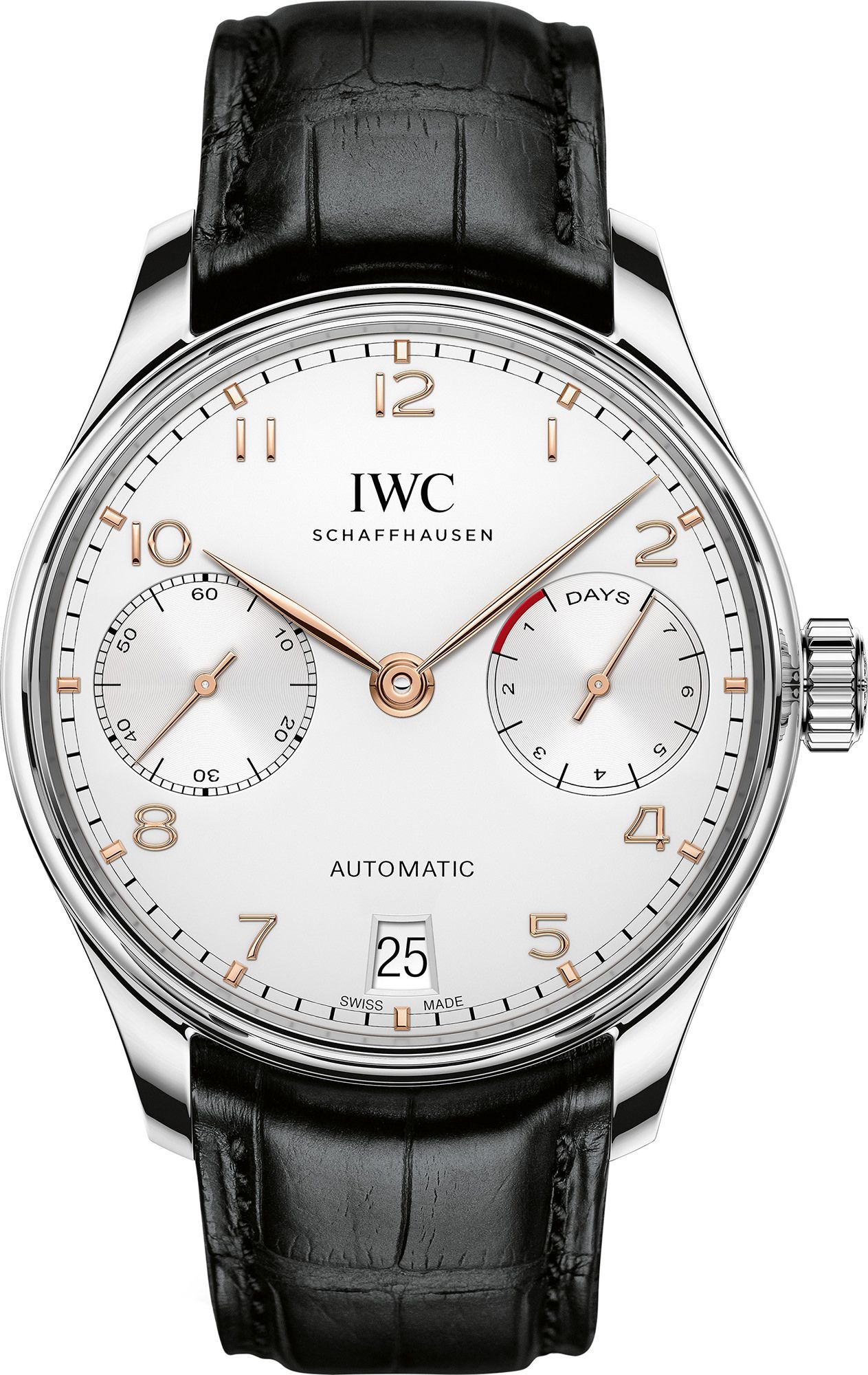 IWC  42.3 mm Watch in White Dial For Men - 1