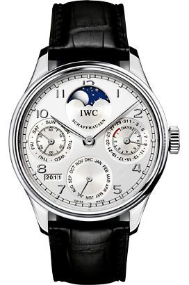 IWC Perpetual Calendar 44 mm Watch in Silver Dial For Men - 1
