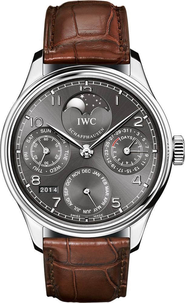 IWC Portugieser Perpetual Calendar Grey Dial 44.2 mm Automatic Watch For Men - 1