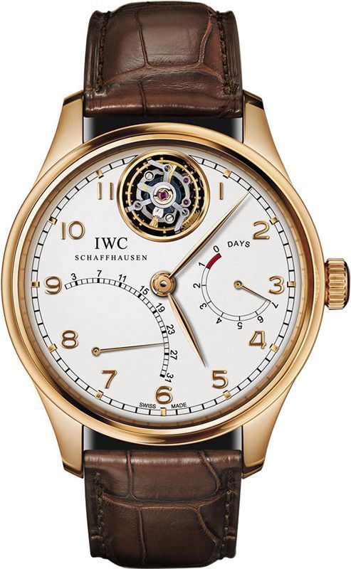 IWC Portugieser Tourbillon White Dial 44 mm Automatic Watch For Men - 1
