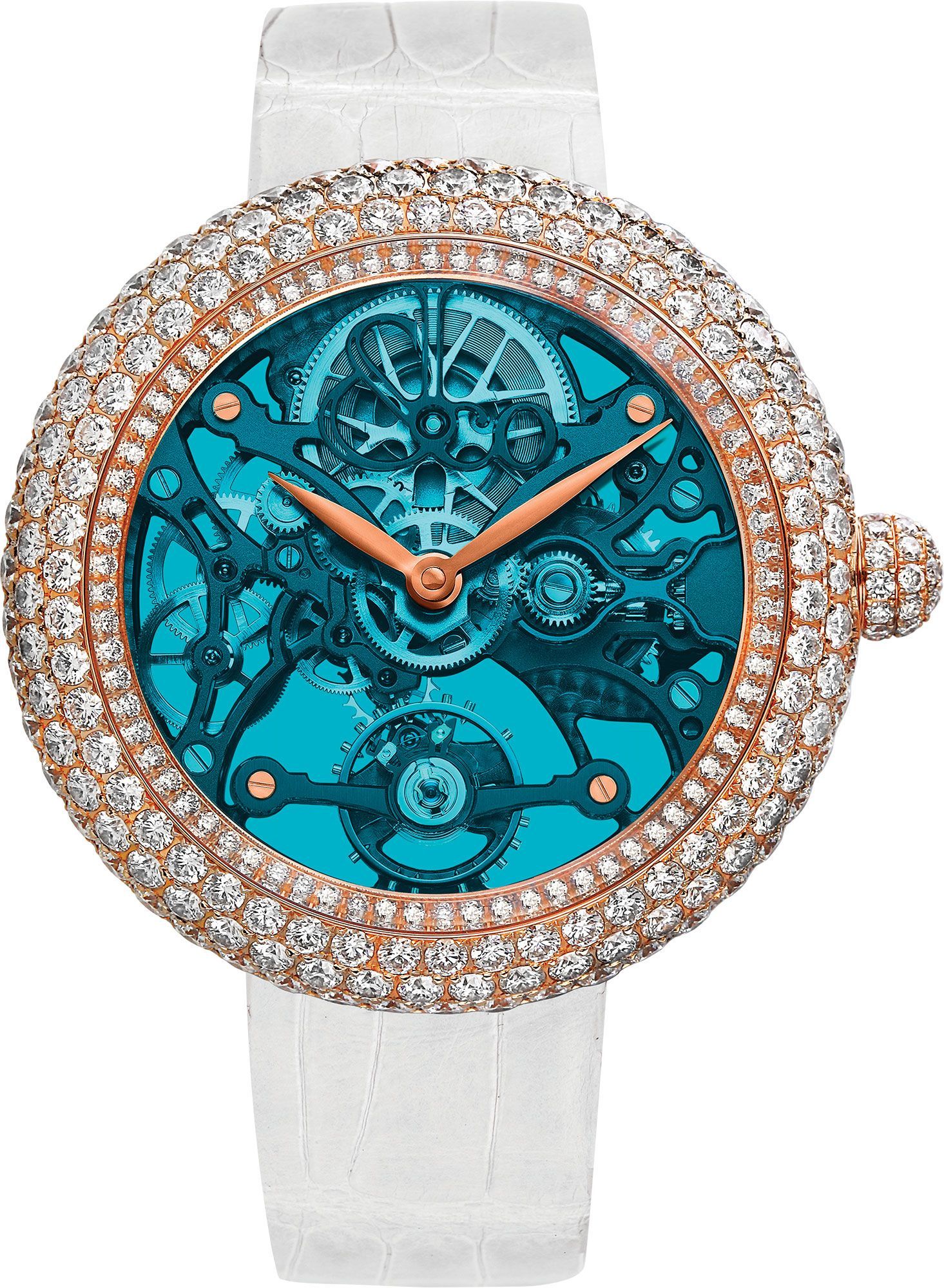 Jacob & Co. Brilliant Brilliant Skeleton Northern Lights Blue Dial 44 mm Manual Winding Watch For Women - 1