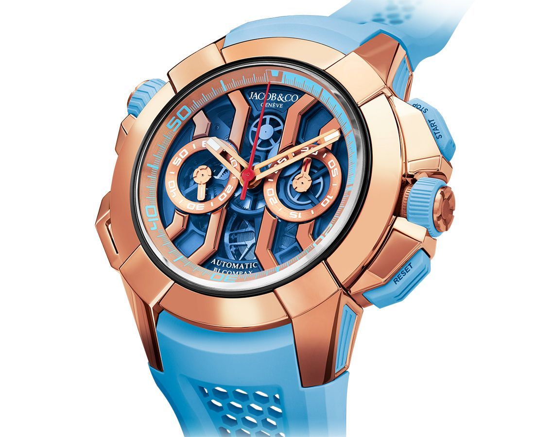 Jacob & Co. Epic X Chrono 47 mm Watch in Blue Dial