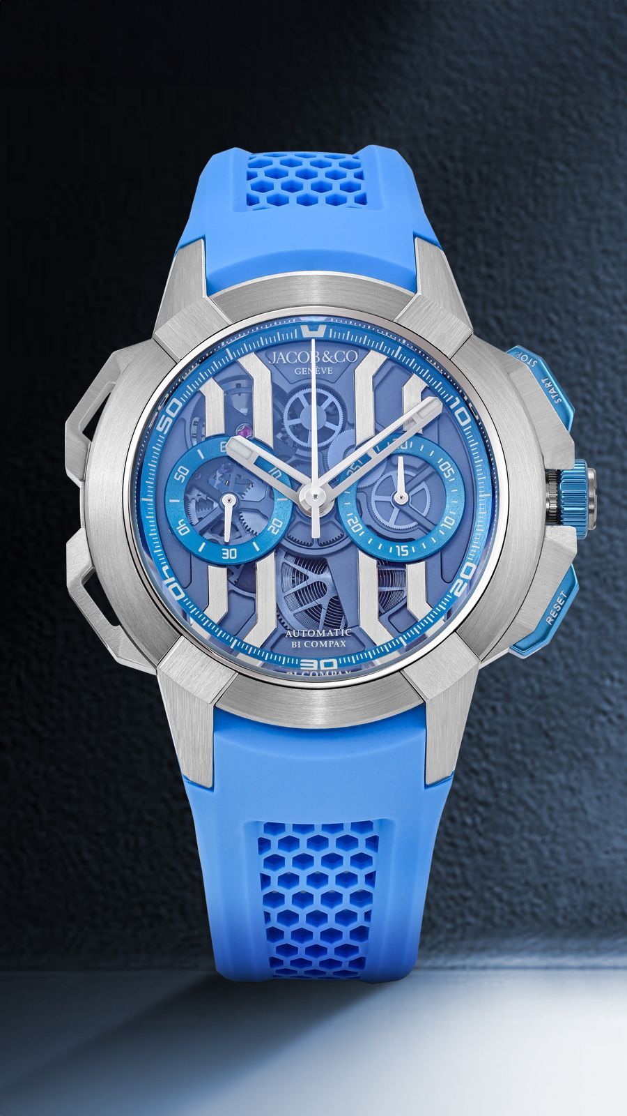 Jacob & Co. Epic X Chrono  Blue Dial 44 mm Automatic Watch For Men - 9