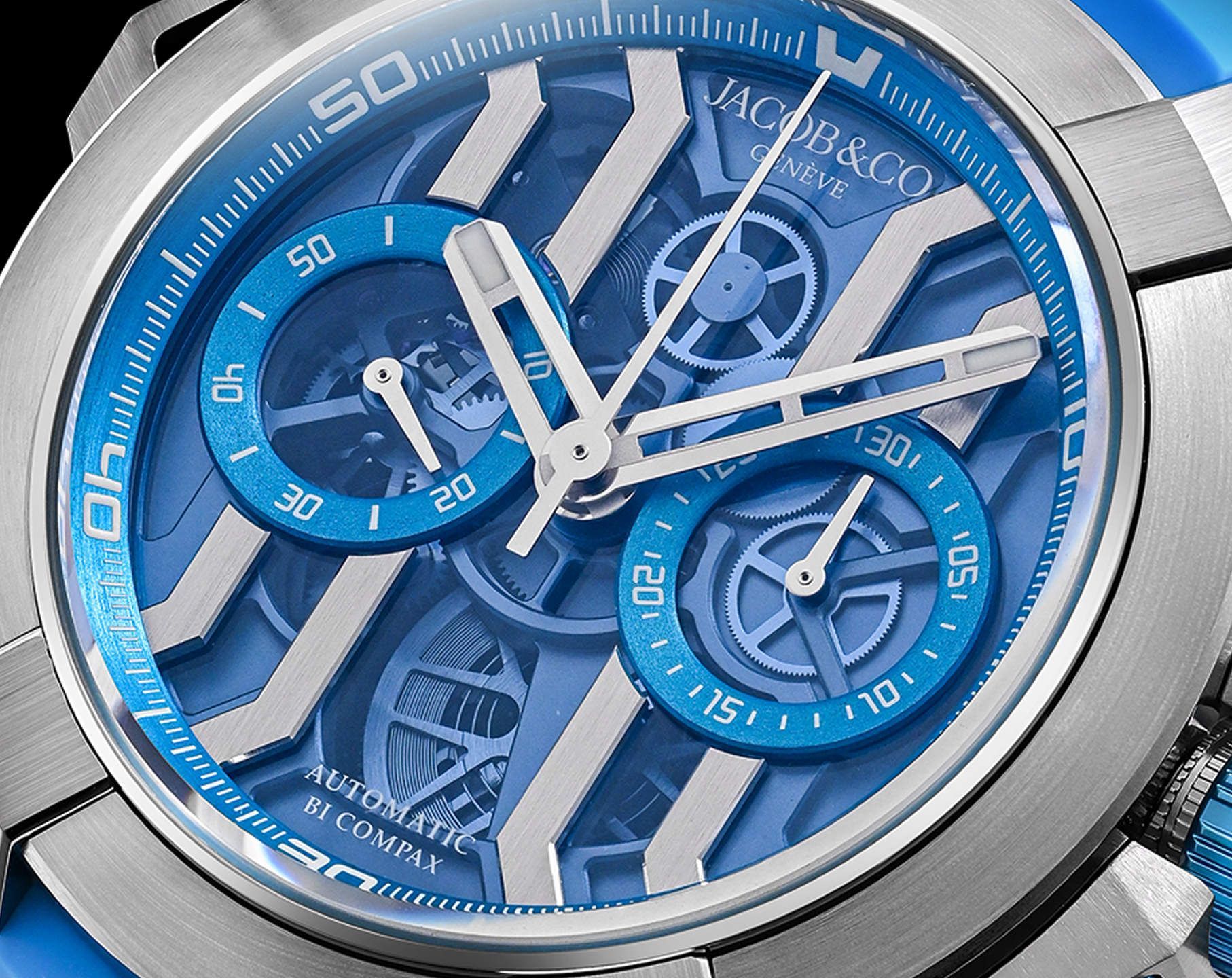 Jacob & Co. Epic X Chrono  Blue Dial 44 mm Automatic Watch For Men - 3