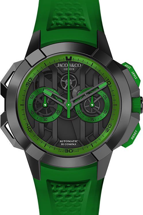 Jacob Co. Epic X Chrono 44 mm Watch in Black Dial