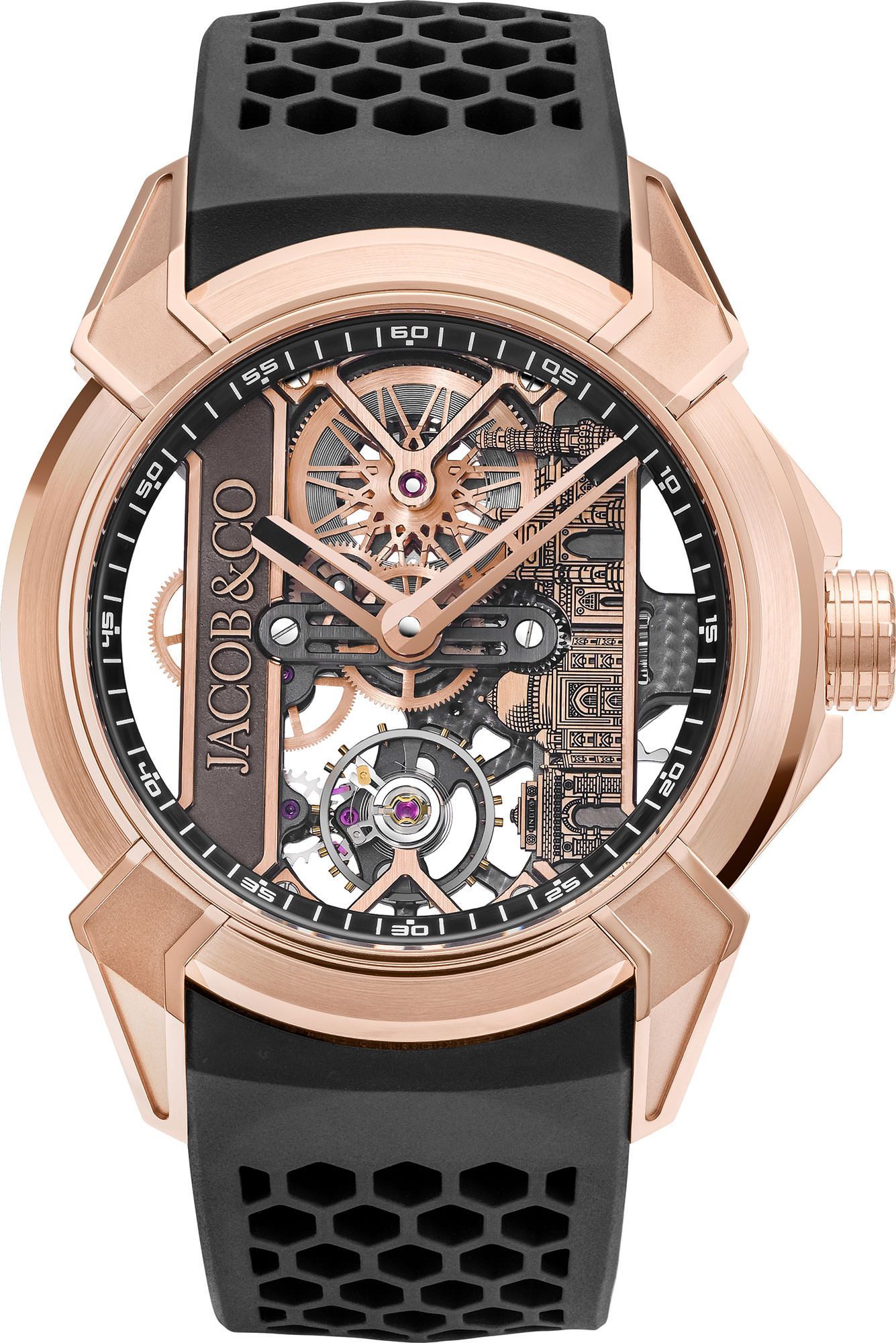 Jacob Co. Epic X 44 mm Watch in Skeleton Dial