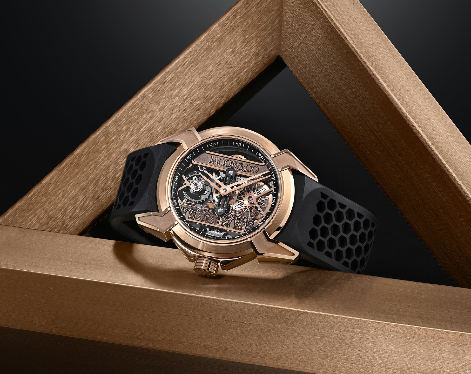 Jacob Co. Epic X 44 mm Watch in Skeleton Dial