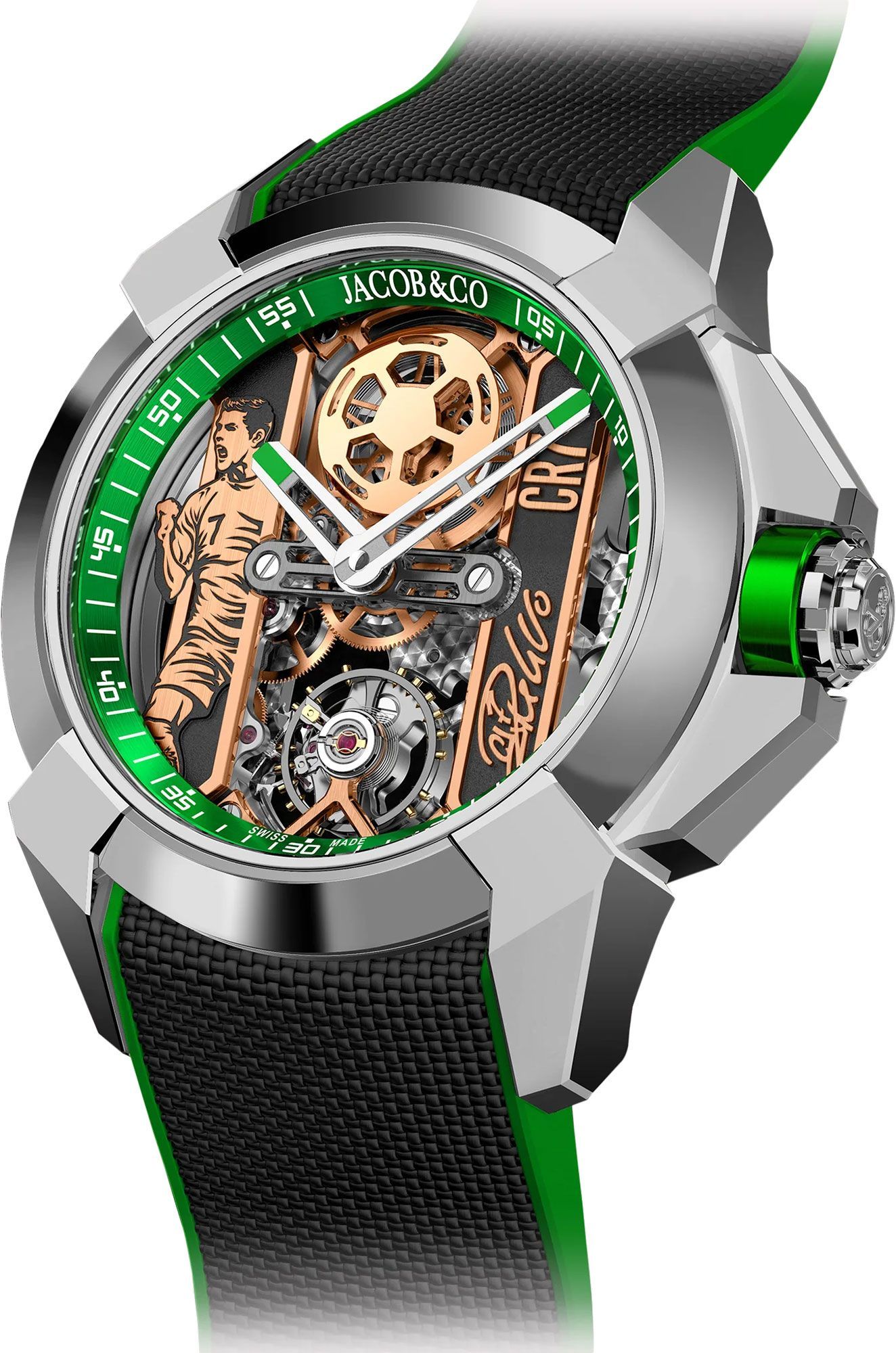 Jacob & Co. Epic X CR7 Heart of CR7 Skeleton Dial 44 mm Manual Winding Watch For Men - 1
