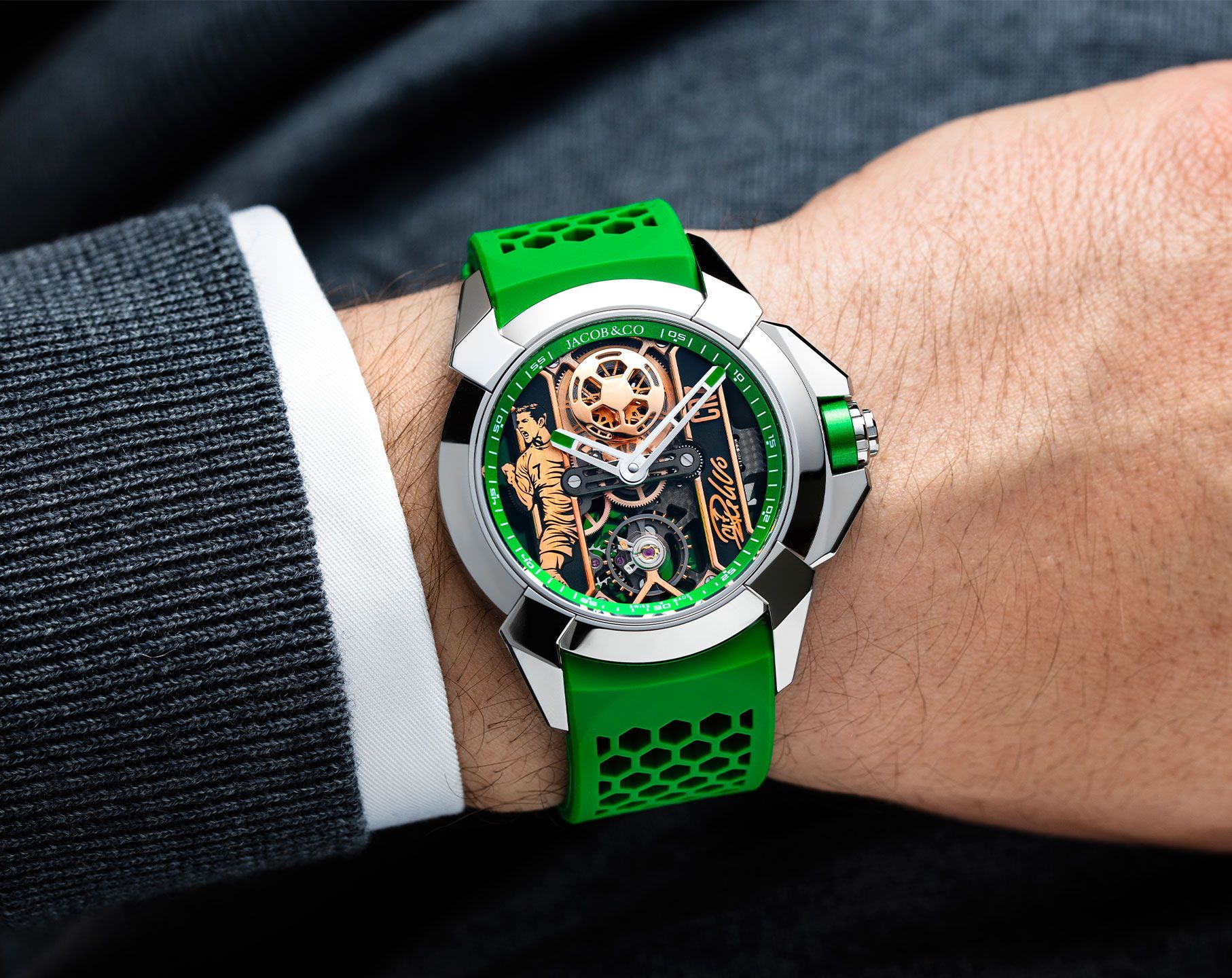 Jacob & Co. Epic X Heart of CR7 Skeleton Dial 44 mm Manual Winding Watch For Men - 3