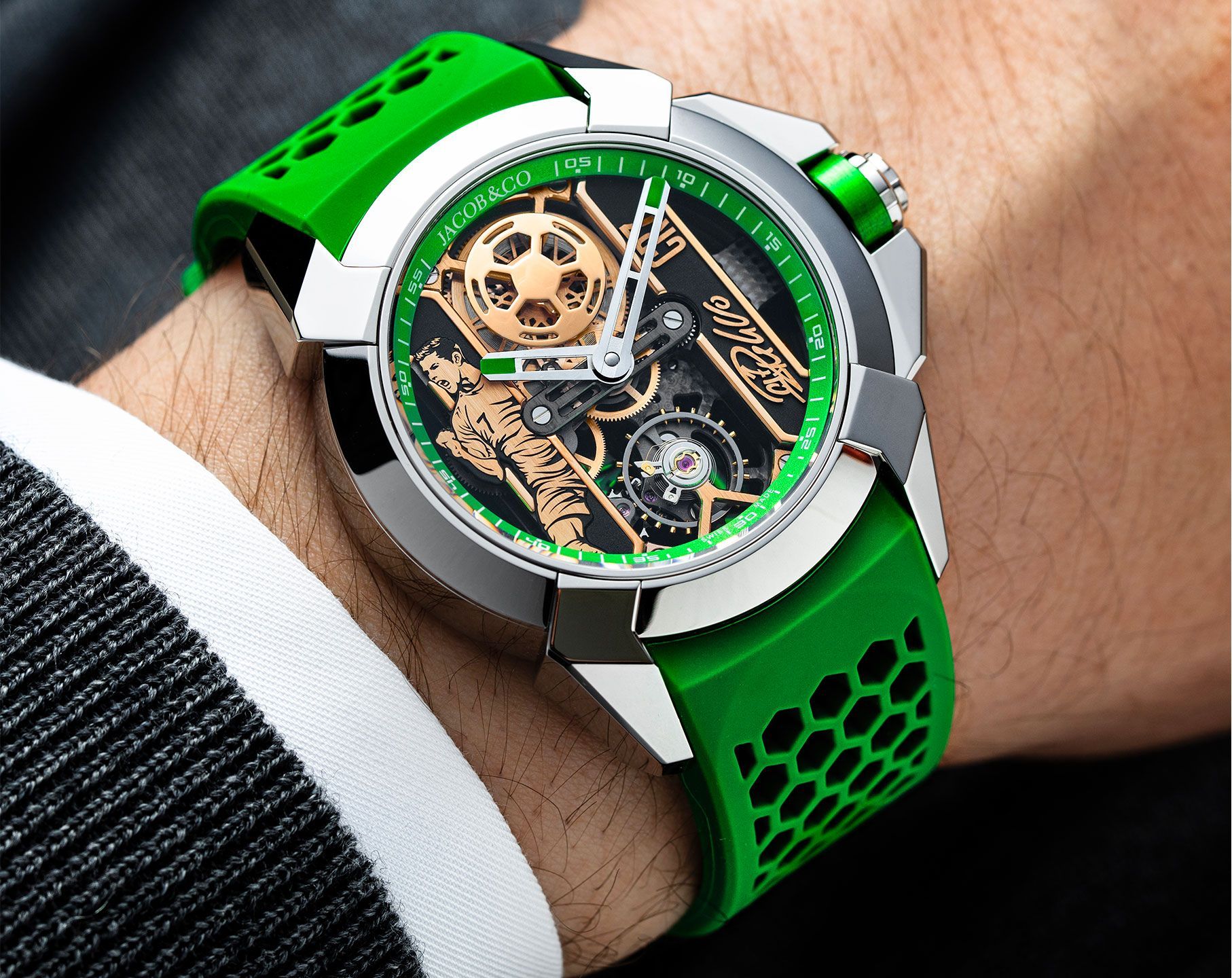 Jacob & Co. Epic X Heart of CR7 Skeleton Dial 44 mm Manual Winding Watch For Men - 5