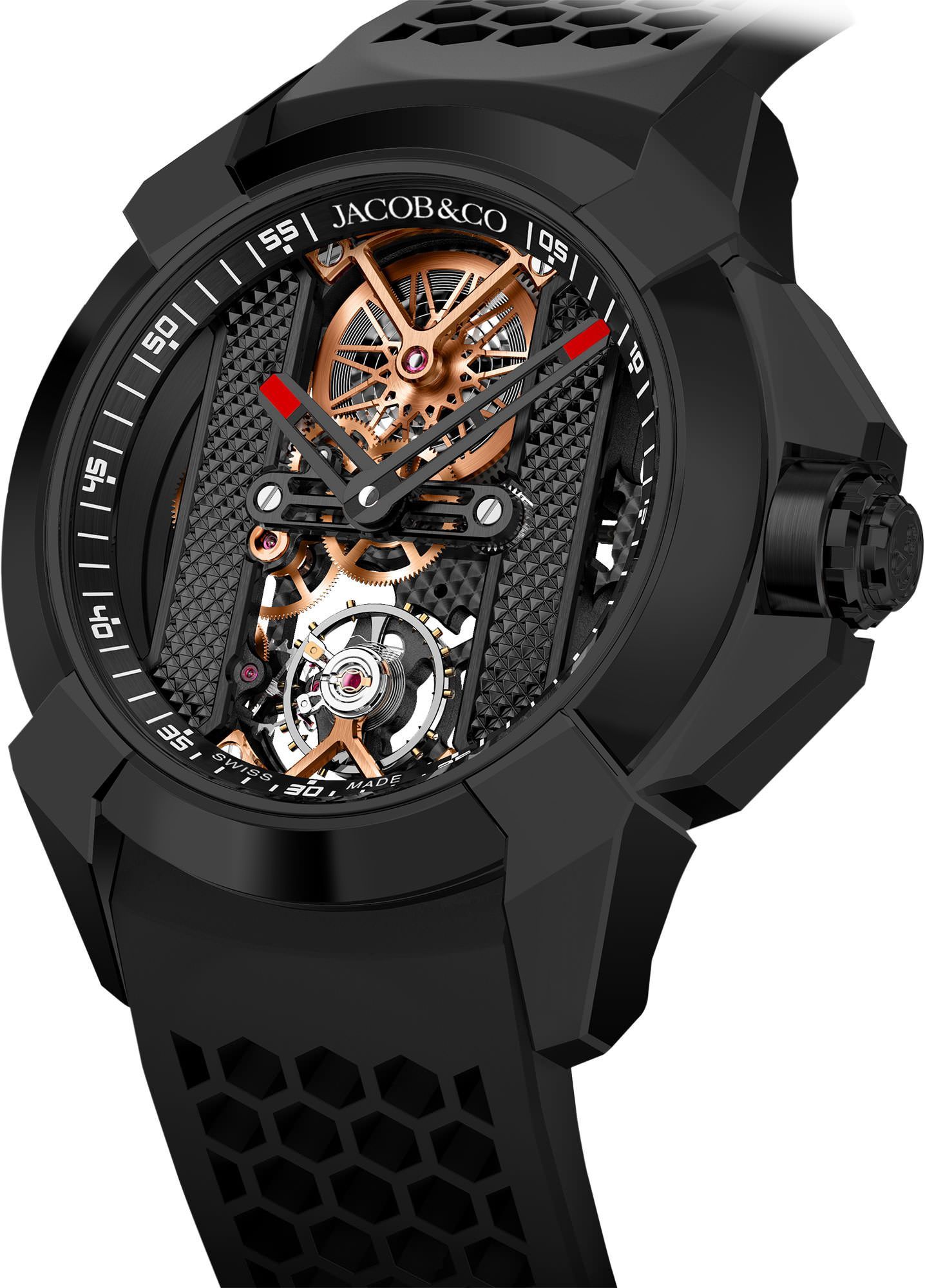 Jacob Co. Epic X V2 44 mm Watch in Skeleton Dial