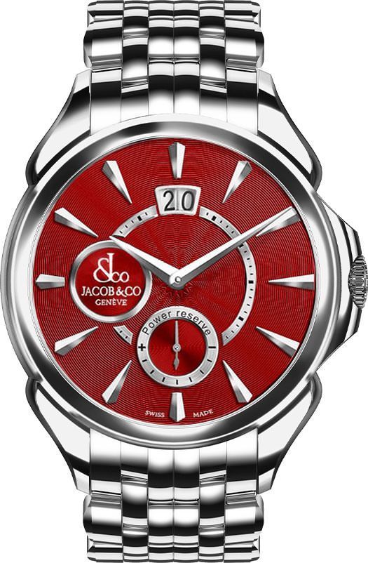 Jacob & Co. Palatial Classic Manual Big Date 42 mm Watch in Red Dial For Men - 1