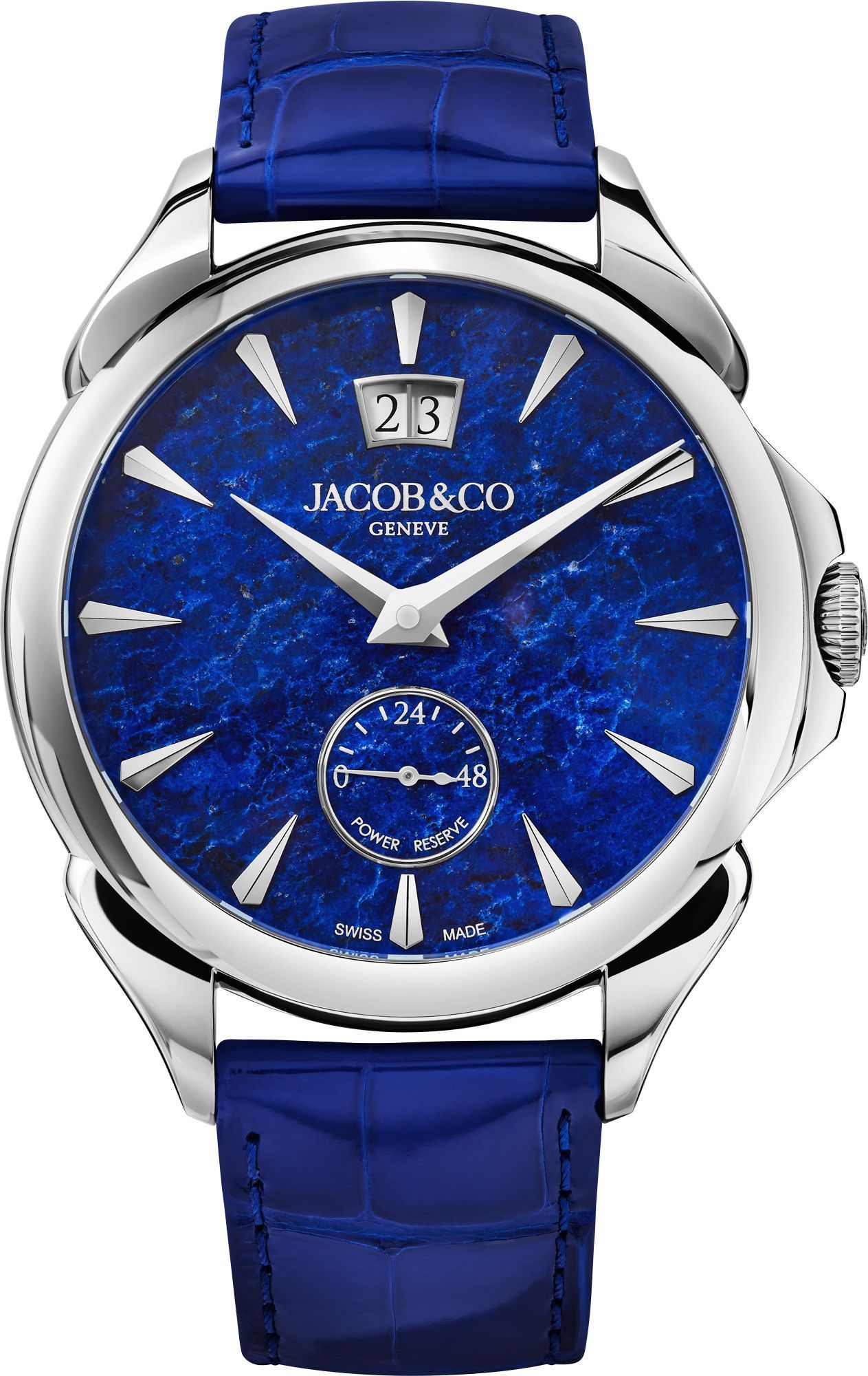 Jacob & Co. Palatial Palatial Classic Manual Big Date Blue Dial 42 mm Manual Winding Watch For Men - 1