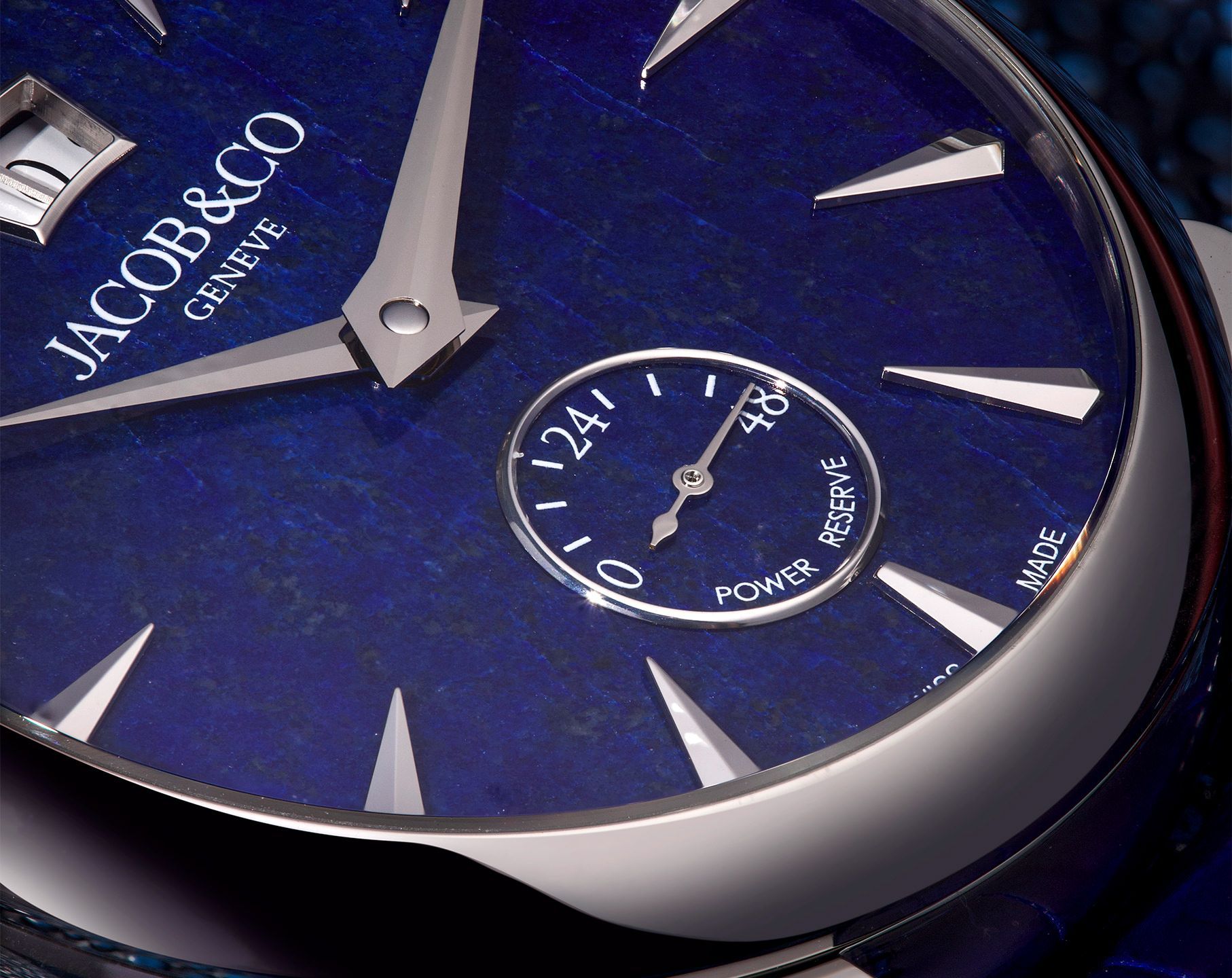 Jacob & Co. Palatial Palatial Classic Manual Big Date Blue Dial 42 mm Manual Winding Watch For Men - 8