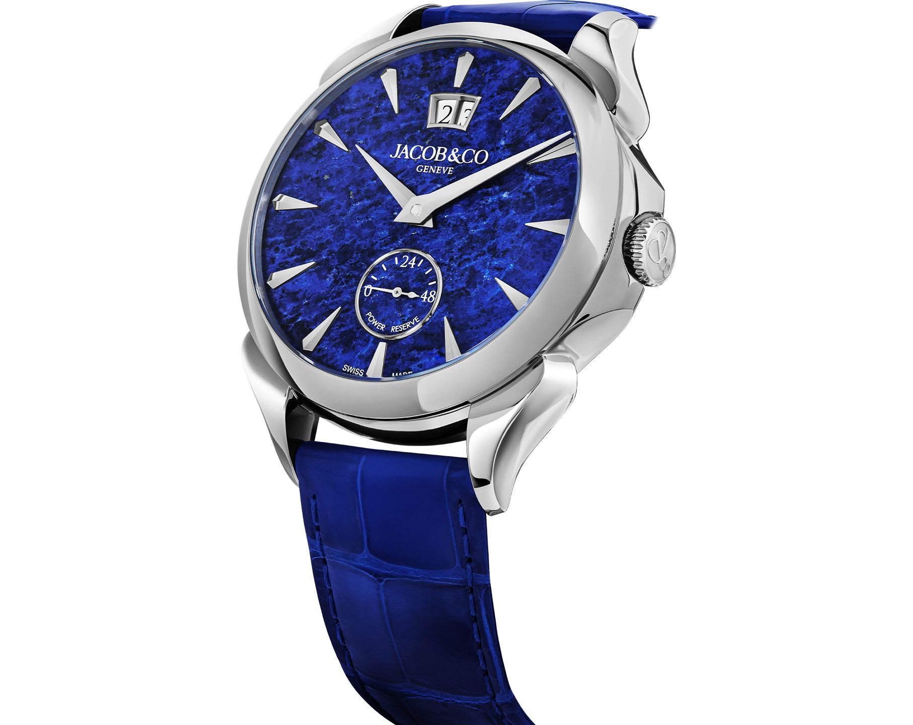 Jacob & Co. Palatial Palatial Classic Manual Big Date Blue Dial 42 mm Manual Winding Watch For Men - 9
