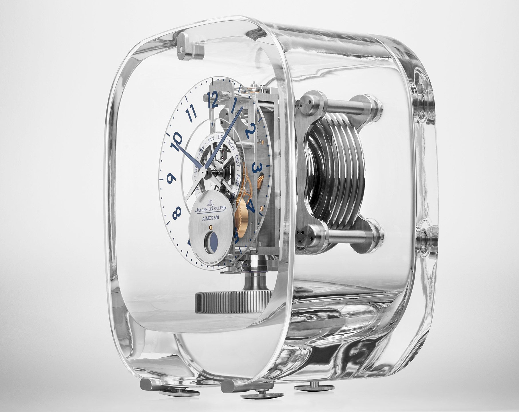 Jaeger-LeCoultre Atmos Q516510J with Silver Dial Table Clock