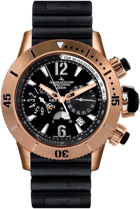 Jaeger-LeCoultre Master Compressor Diving Chronograph 44 mm Watch in Black Dial For Men - 1