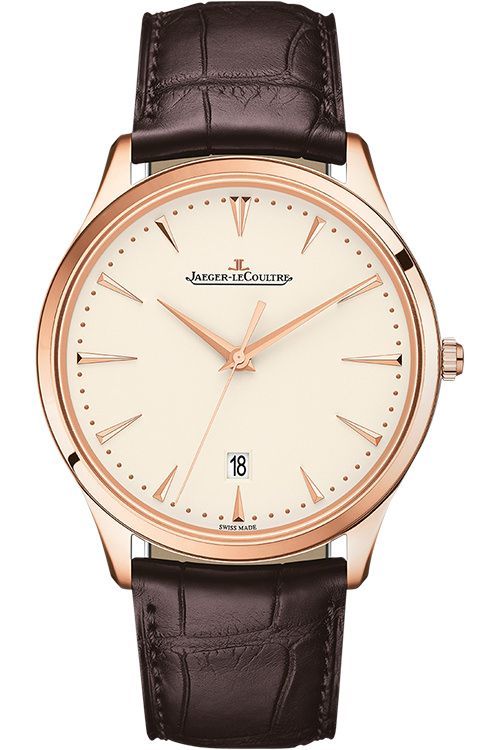 Jaeger LeCoultre Ultra Thin Date 40 mm Watch in Beige Dial