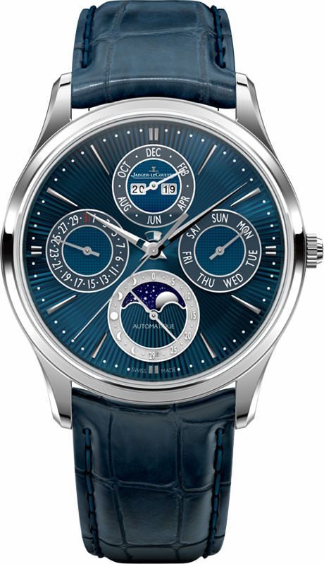 Jaeger-LeCoultre Ultra Thin Perpetual Enamel 39 mm Watch in Blue Dial For Men - 1