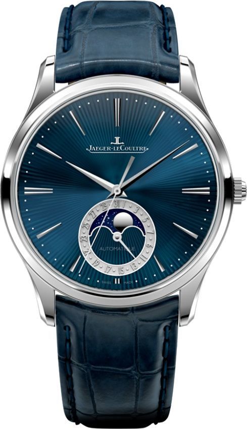 Jaeger-LeCoultre Master Ultra Thin Moon Enamel Blue Dial 39 mm Automatic Watch For Men - 1