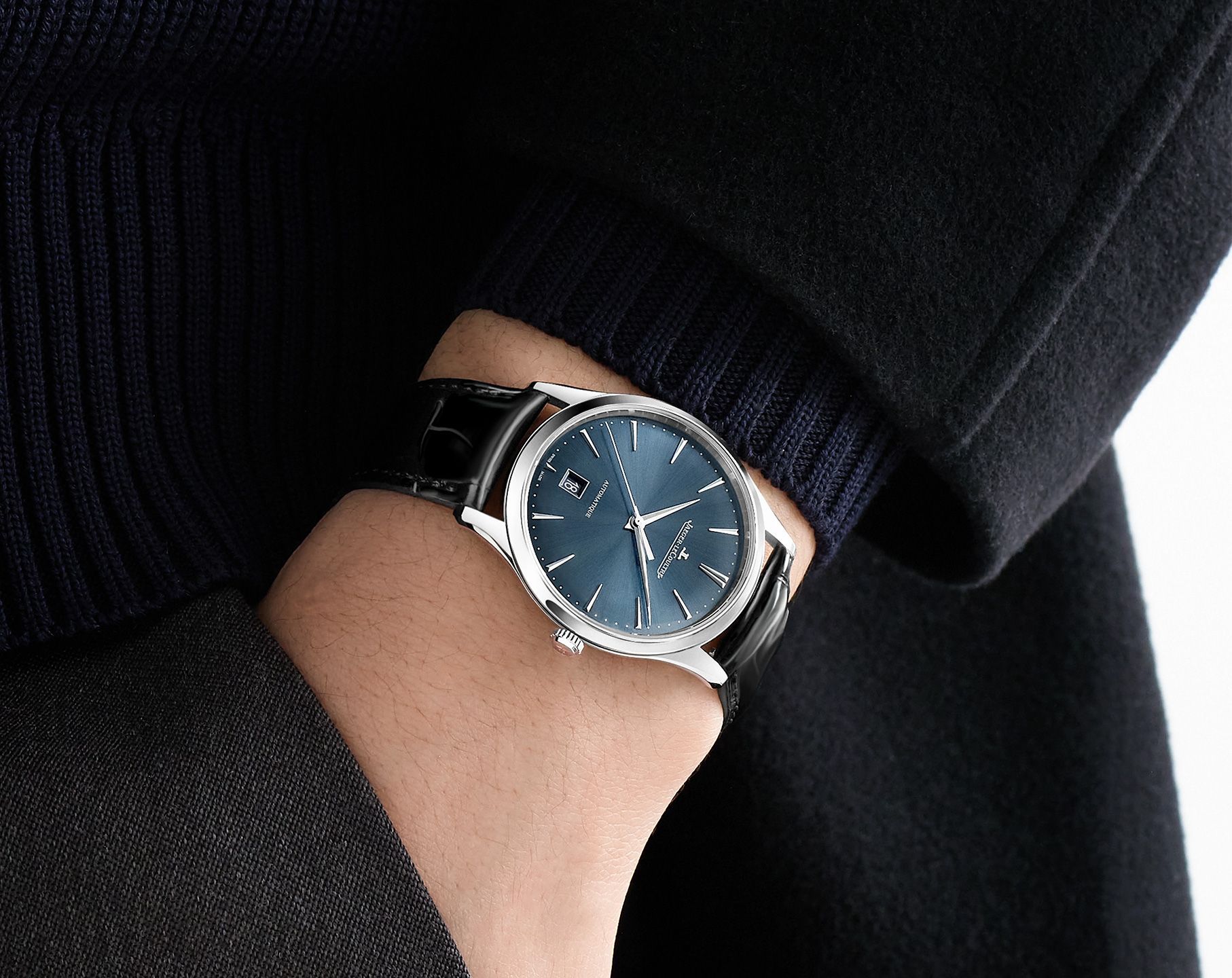 Jaeger-LeCoultre Master Ultra Thin  Blue Dial 39 mm Automatic Watch For Men - 4